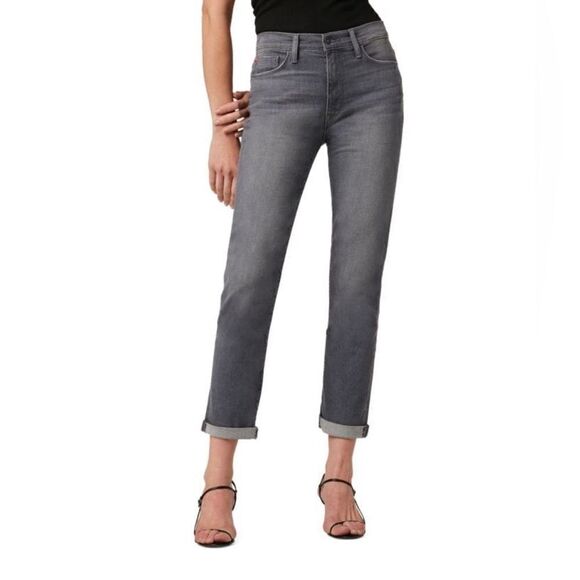 Hudson NWOT Women’s Blair High Rise Stretch Cuff Cropped Hem Straight Jeans 30 - Picture 1 of 8